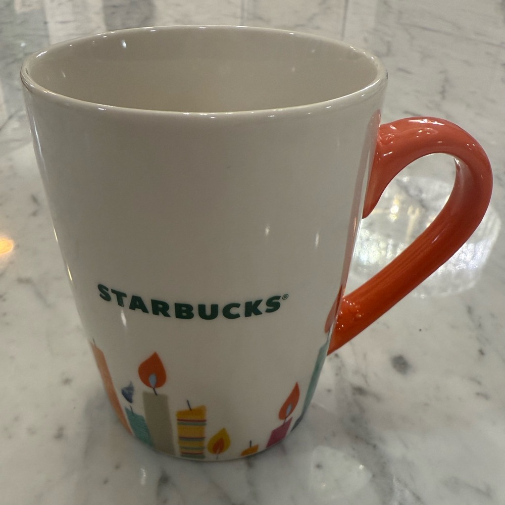 2020 STARBUCKS Happy Birthday Celebration Candles Coffee Tea Mug Cup 10 oz - Picture 2 of 6